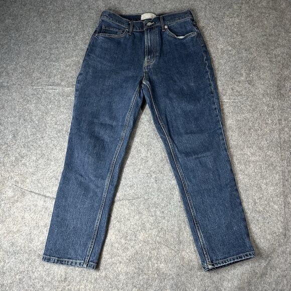 Everlane The Original Cheeky Jeans Womens 28 Crop Medium Wash Organic Cotton - Picture 1 of 11